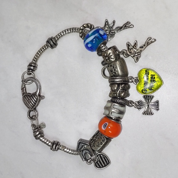 Vintage RMN Add-A-Bead Charm Bracelet - Picture 1 of 6